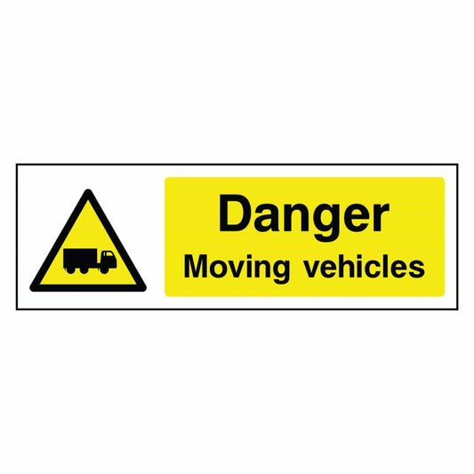 Danger - Moving Vehicles Sign