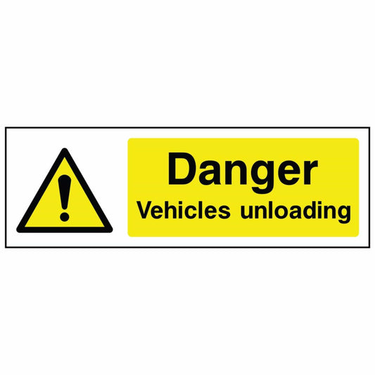 Danger - Vehicle Unloading Sign