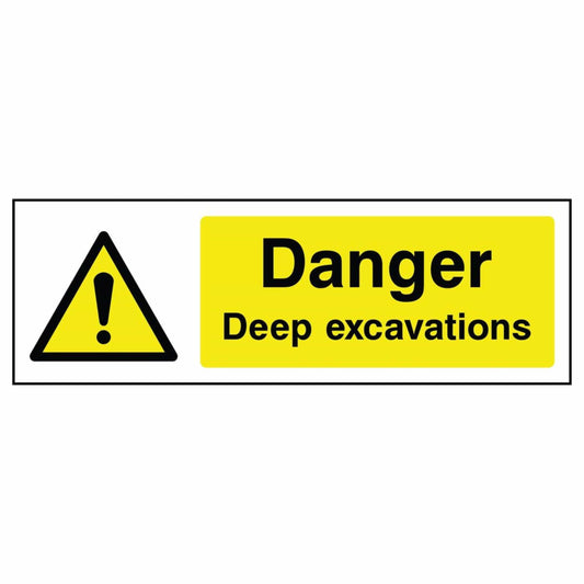 Danger Deep Excavations Sign