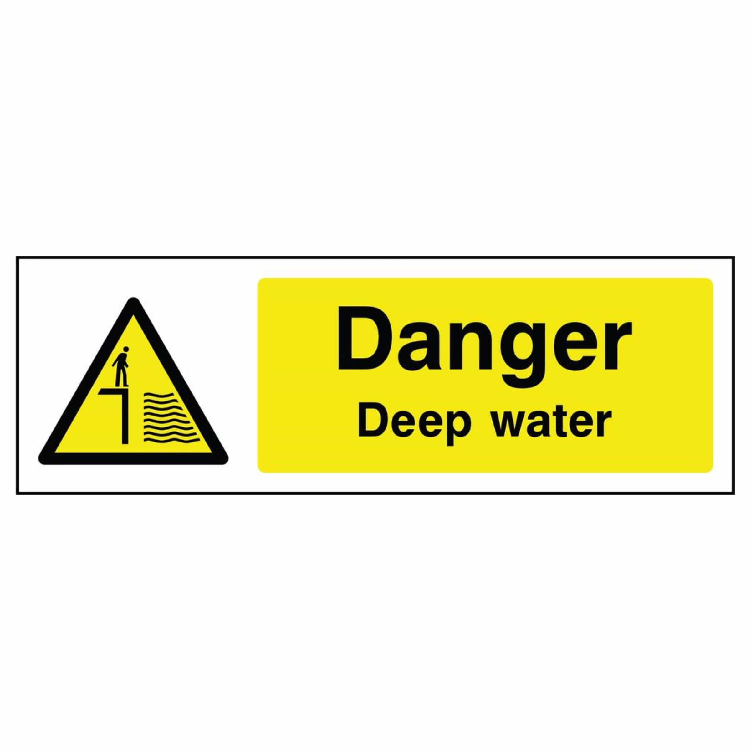 Danger Deep Water Warning Sign | Large Bulk Discounts