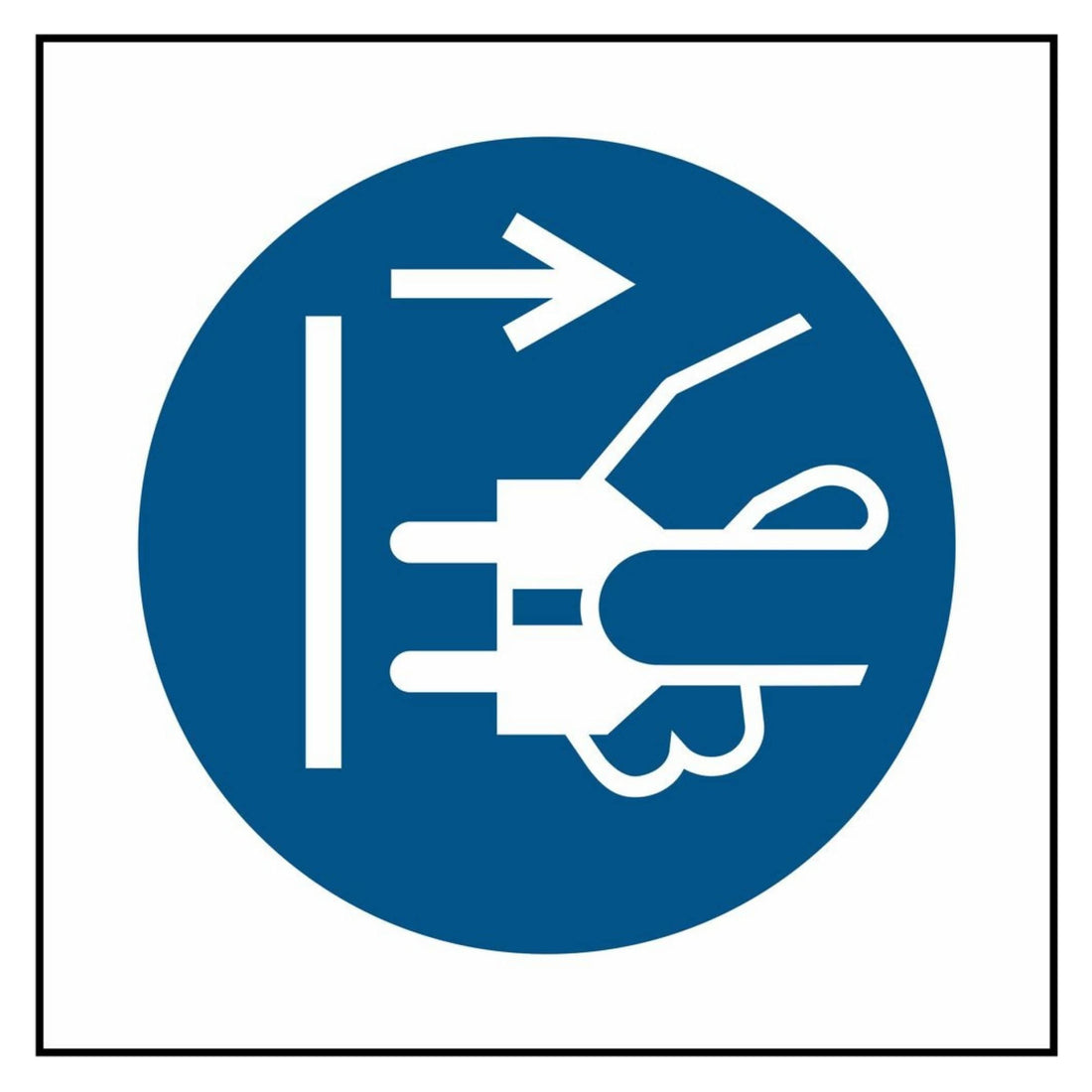 Disconnect Mains Plug Symbol Sign - The Safety Sign Depot