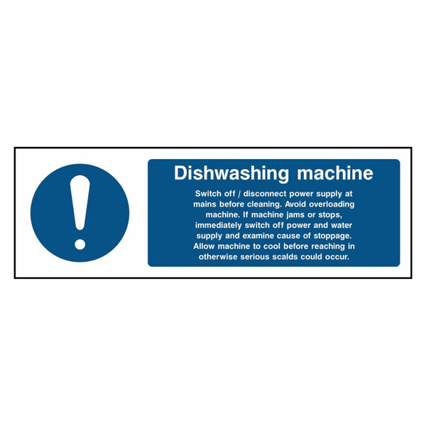 Dishwasher Handling Instruction Sign - The Safety Sign Depot