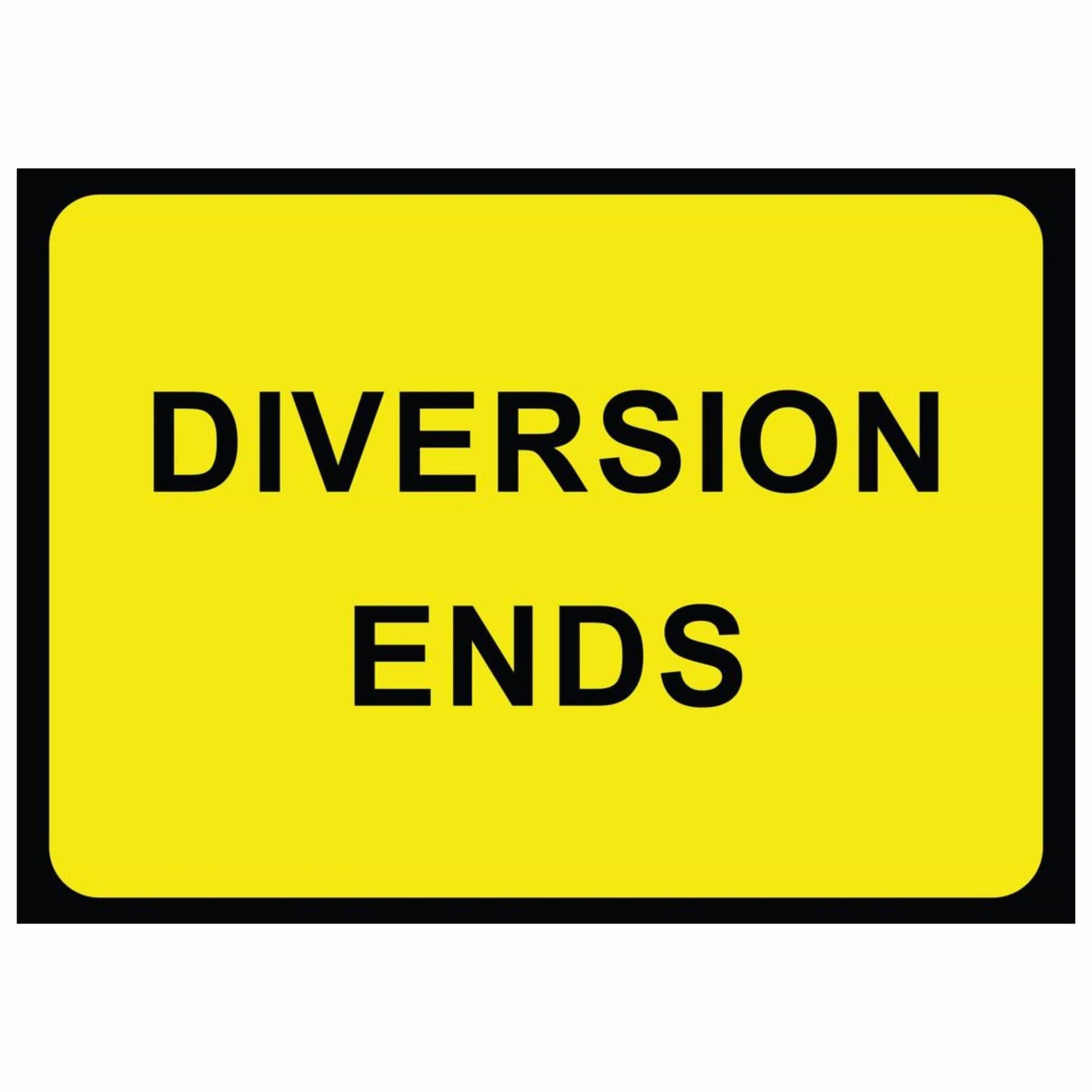 Diversion Ends Sign