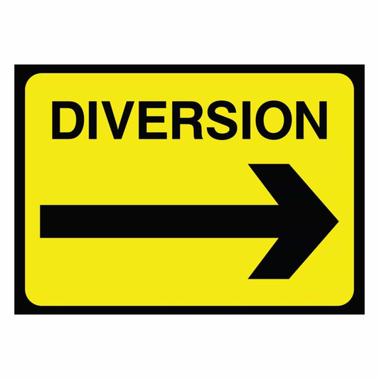 Diversion Right Arrow Sign 
