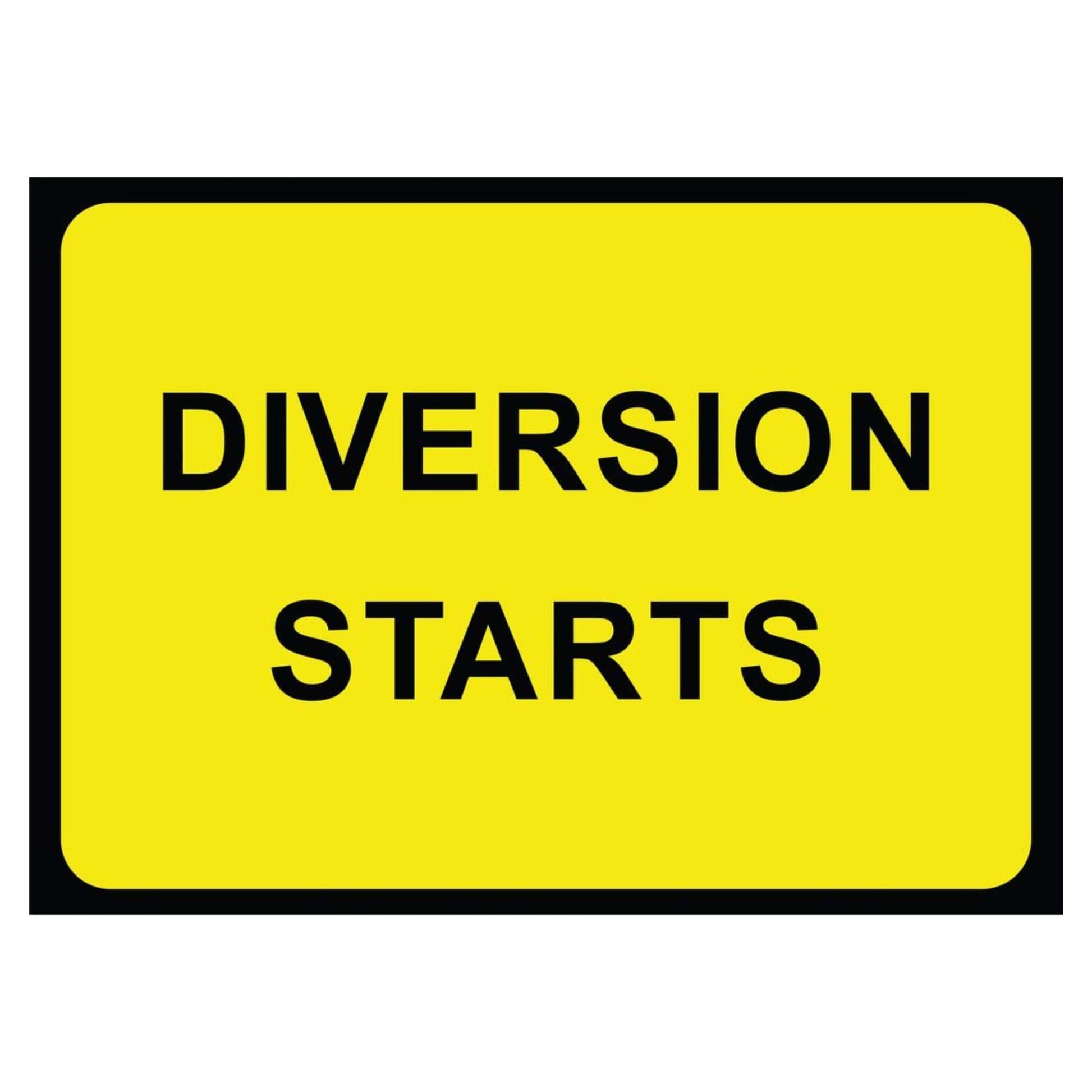 Diversion Starts Sign