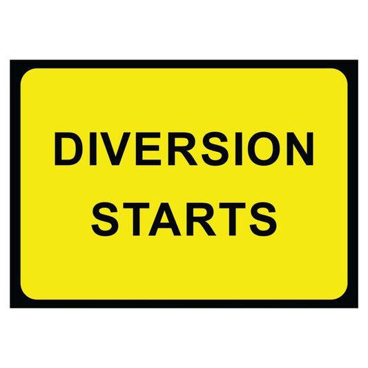 Diversion Starts Sign