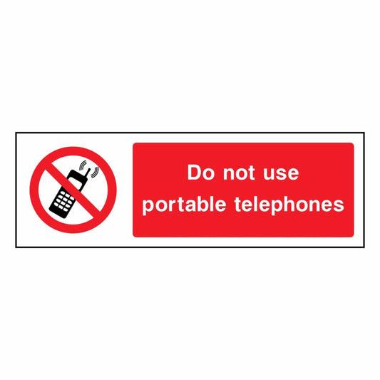 Do Not Use Portable Telephones Sign