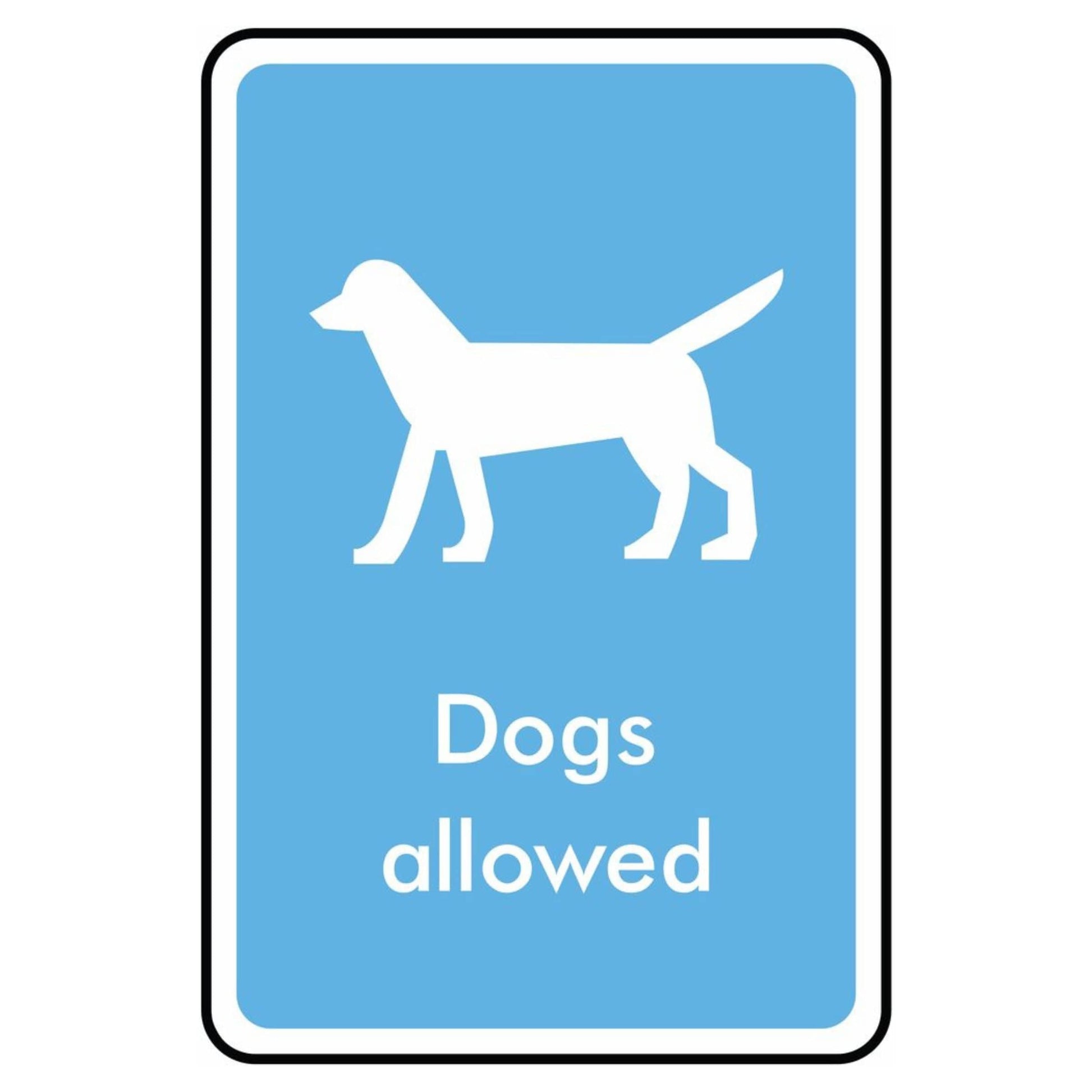 Dogs Allowed Symbol Information Sign