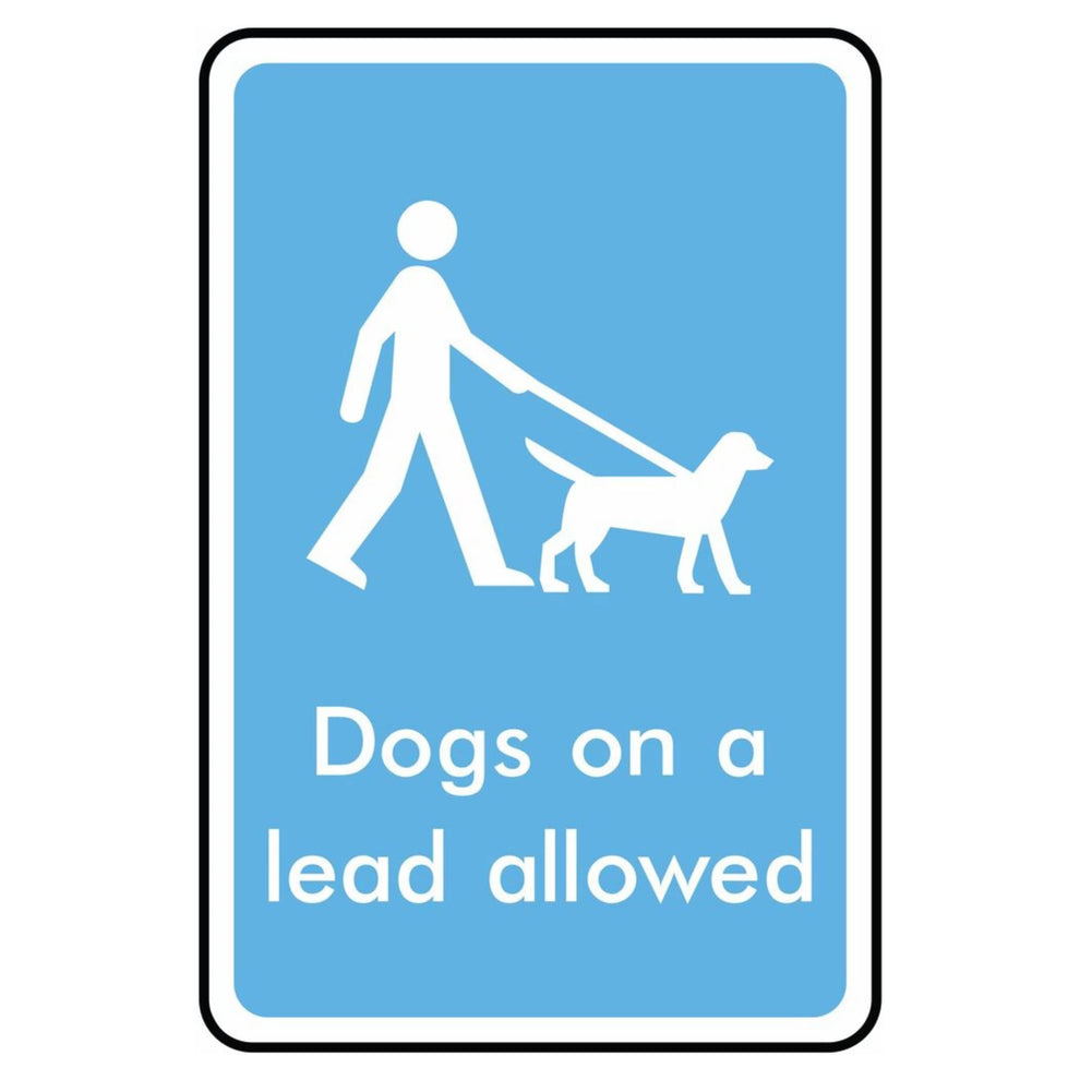 Dogs on a Lead Allowed Sign - The Safety Sign Depot