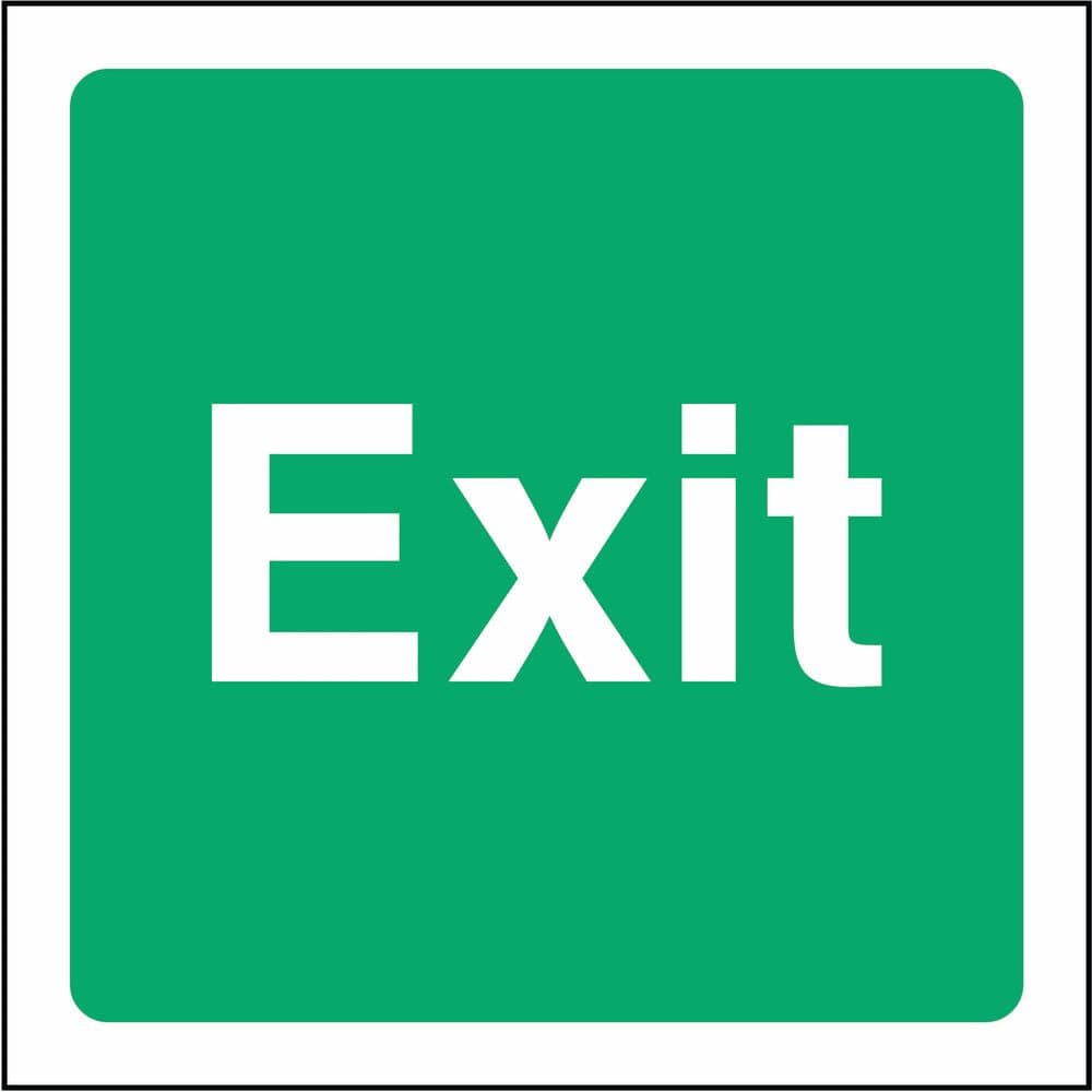 Running Man Fire Exit Right Sign