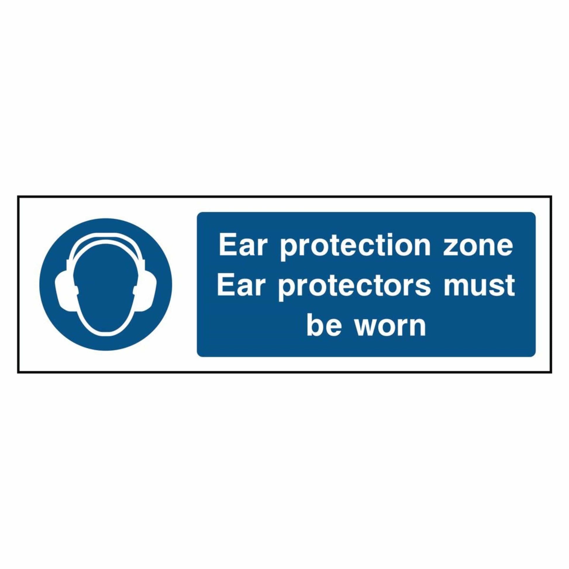 Ear Protection Zone Ear Protection Must Be Worn Sign