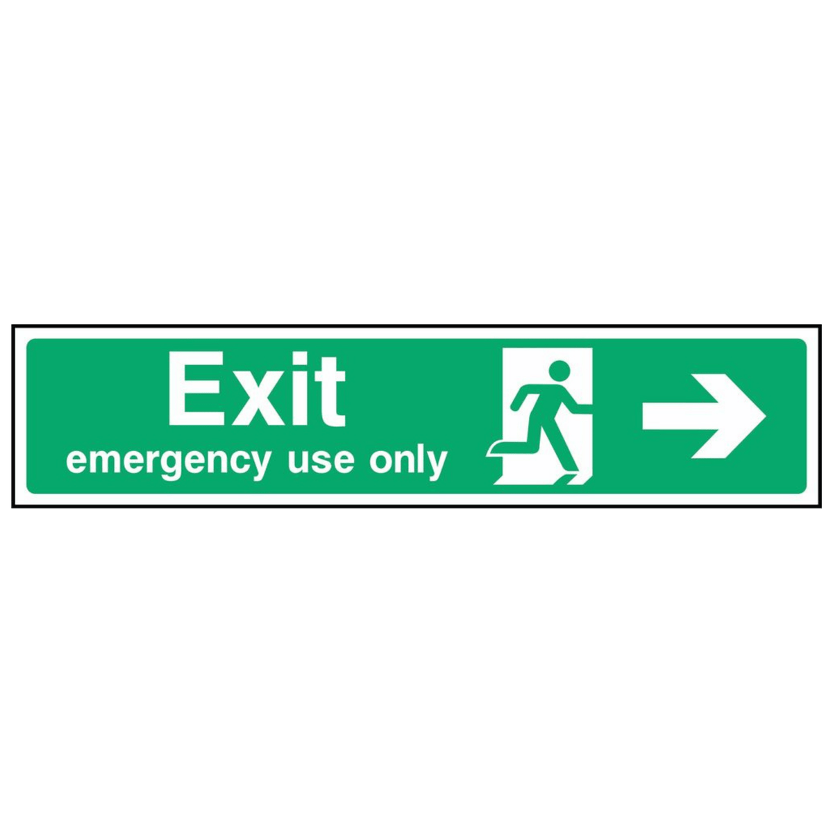 Emergency Use Only - Right Arrow Fire Door Sign - The Safety Sign Depot