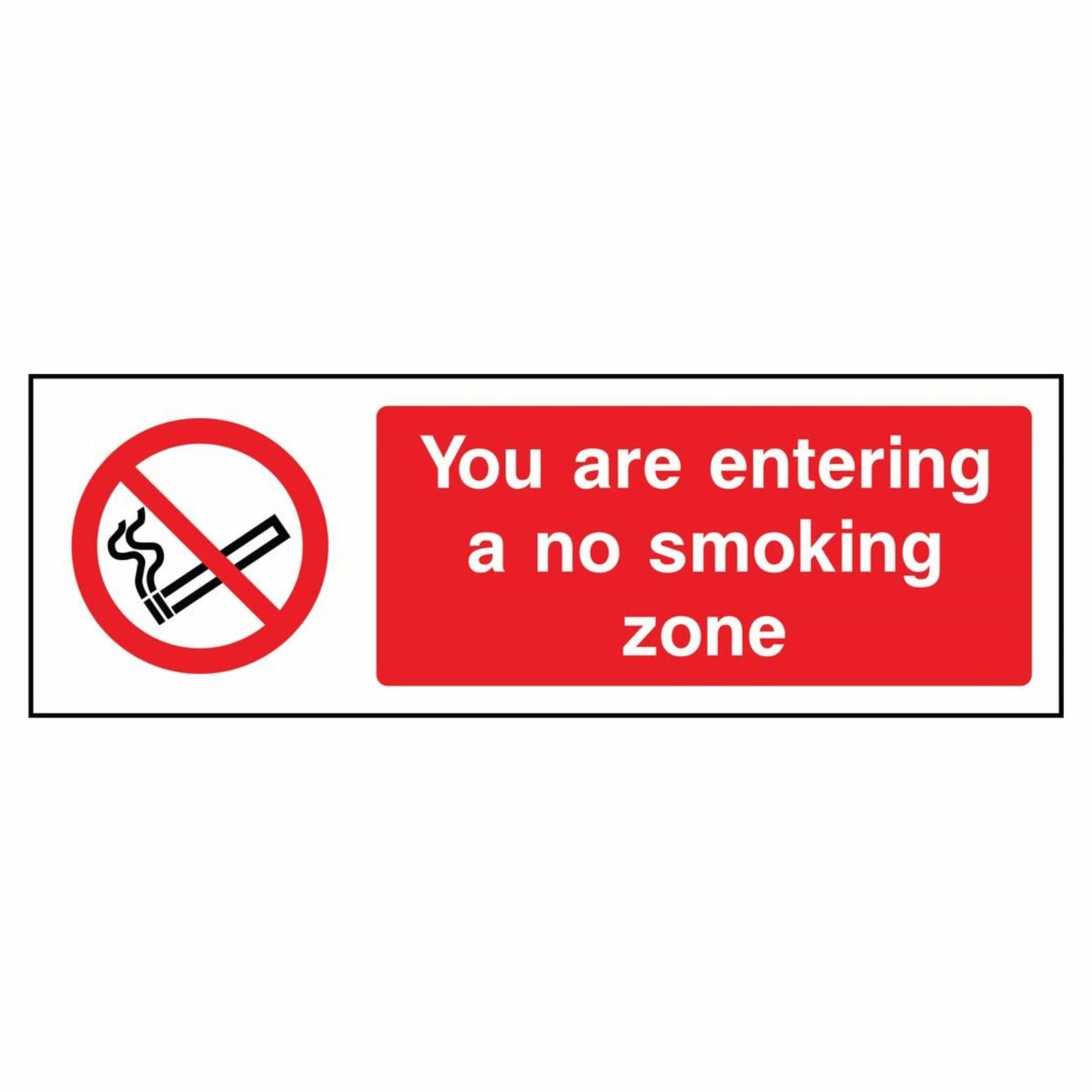 Entering A No Smoking Zone Sign