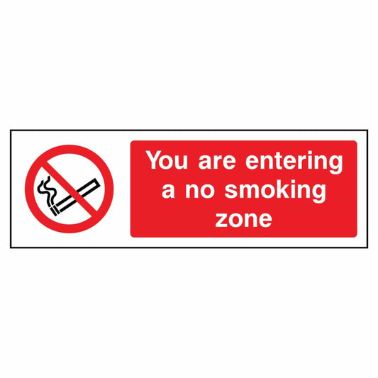 Entering A No Smoking Zone Sign