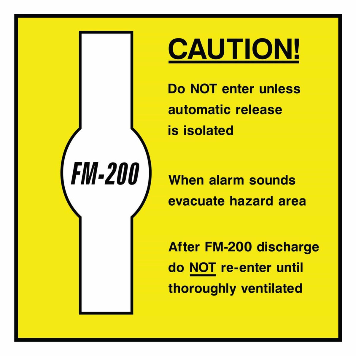FM-200 Automatic Release Sign | Big Bulk Savings!