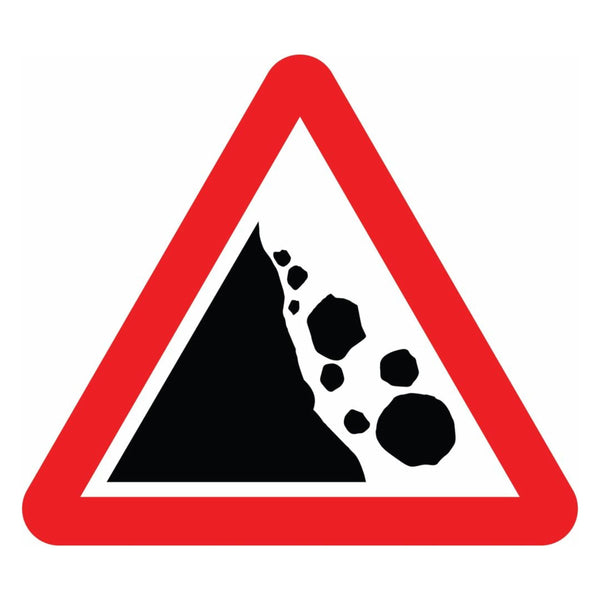 Fallen Sign Falling or Fallen Rocks (Left) Sign - The Safety Sign Depot