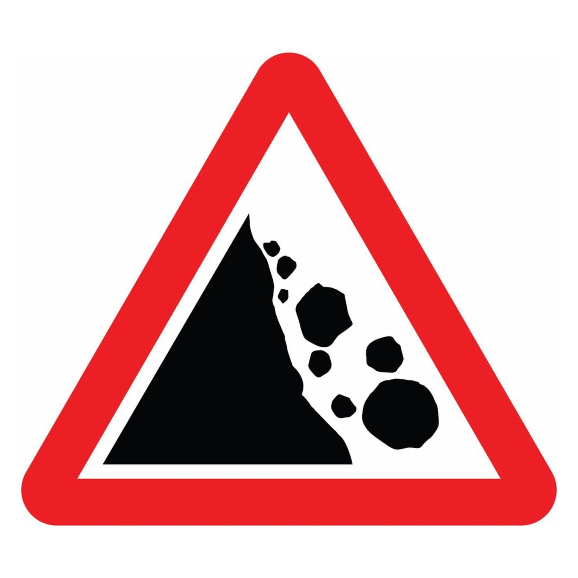 Falling or Fallen Rocks (Left) Sign