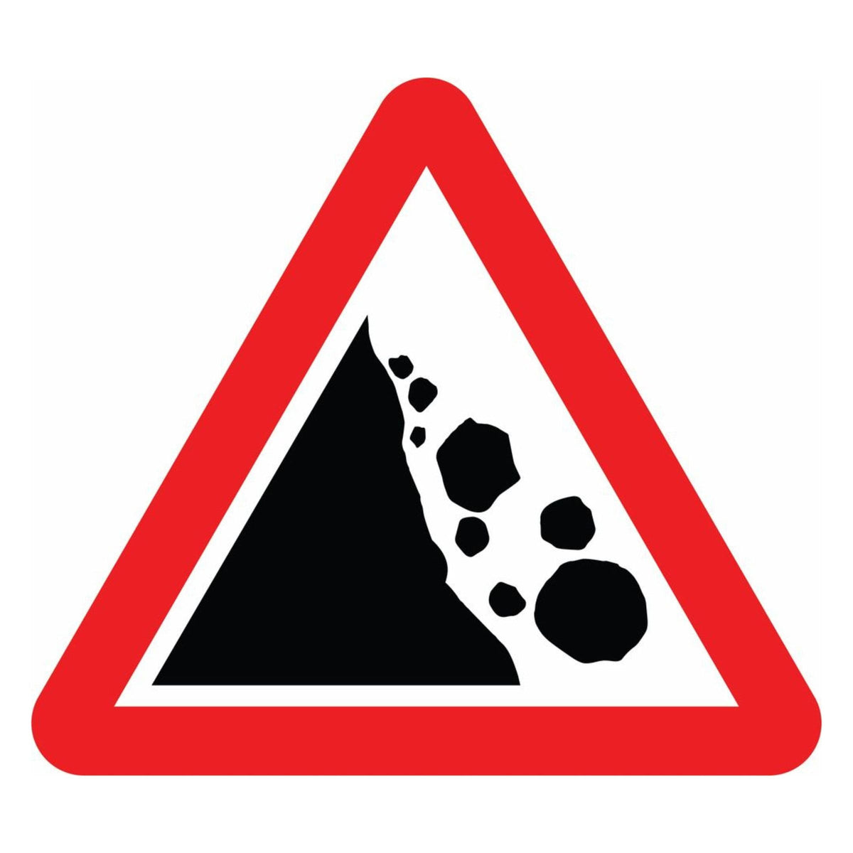 Falling or Fallen Rocks (Left) Sign - The Safety Sign Depot