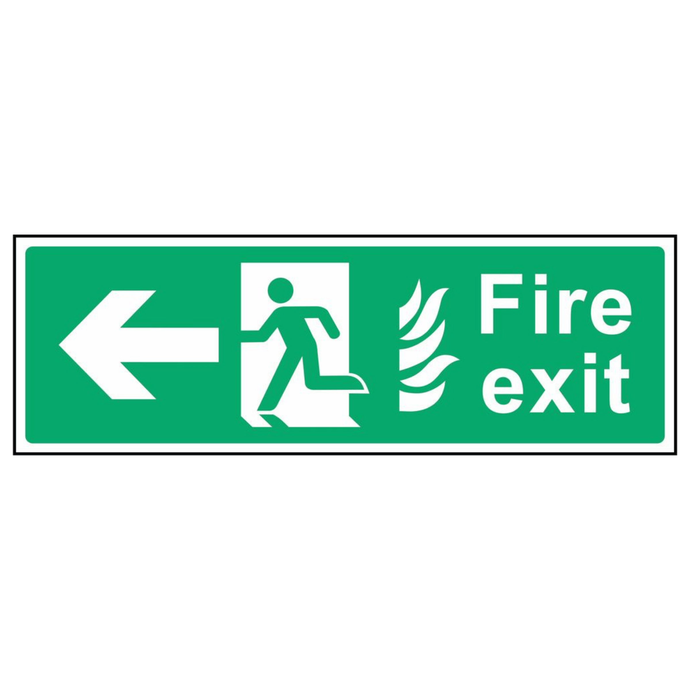 Fire Escape Left Sign | Large Bulk Savings!