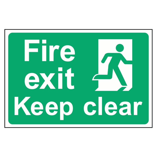 Fire Exit - Keep Clear Sign - The Safety Sign Depot