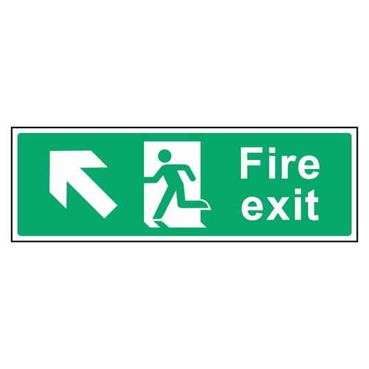 Fire Exit Top Left Arrow Sign