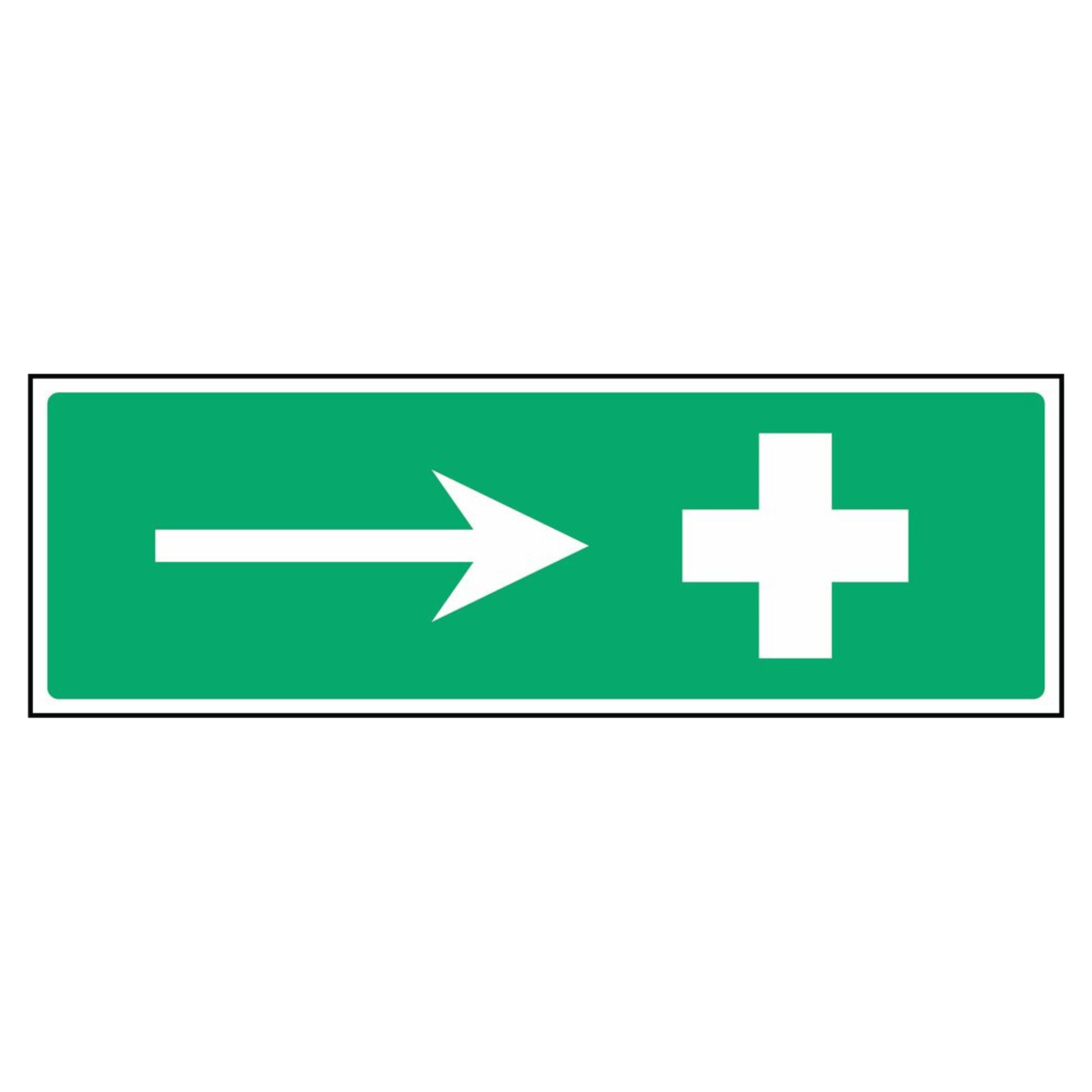 First Aid Location Right Arrow Sign