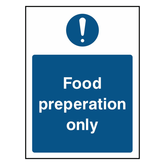 blue-foodpreparation-area-sign