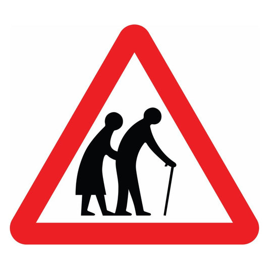 Frail Pedestrians Likely to Cross Sign