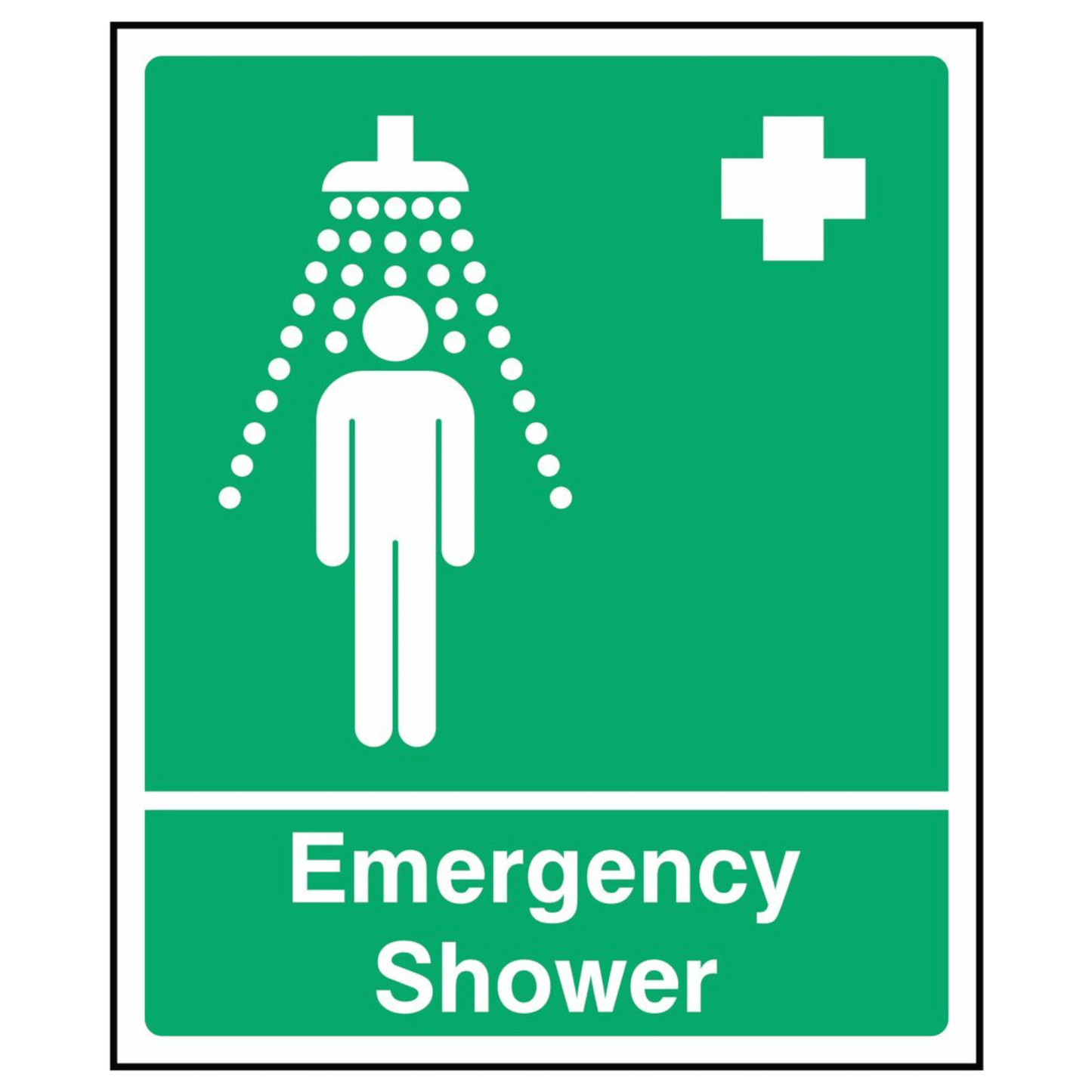 Green Emergency Shower Sign