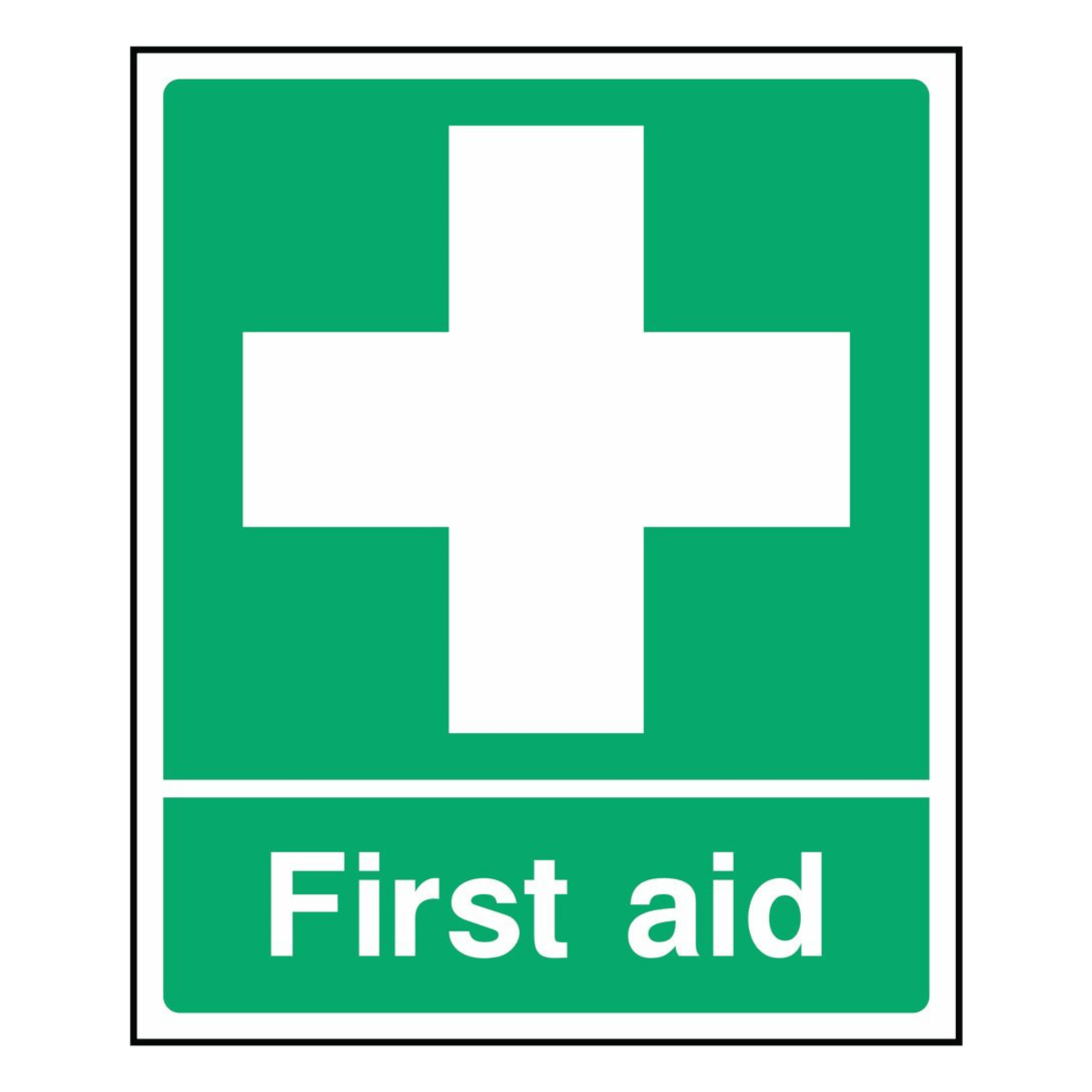 Green First Aid Sign