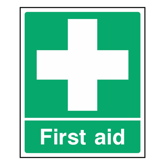 Green First Aid Sign