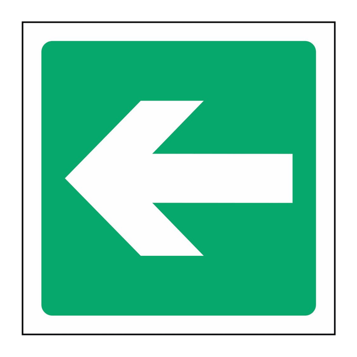 Green Left Arrow Symbol Sign - The Safety Sign Depot