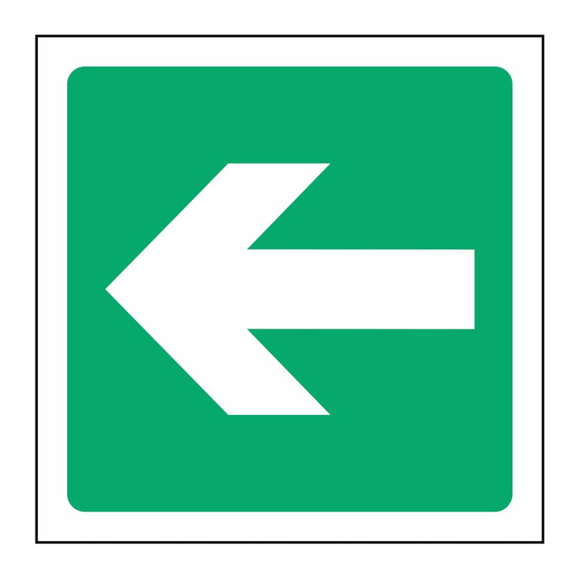 Green Left Arrow Symbol Sign - The Safety Sign Depot