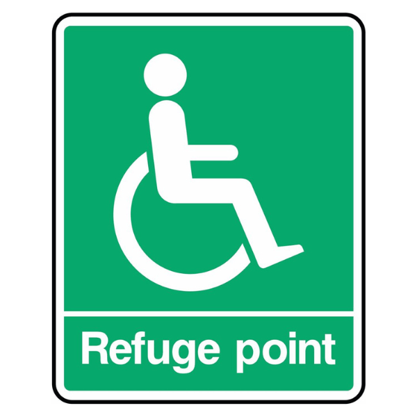 Relief Point Sign Green Refuge Point Sign - The Safety Sign Depot