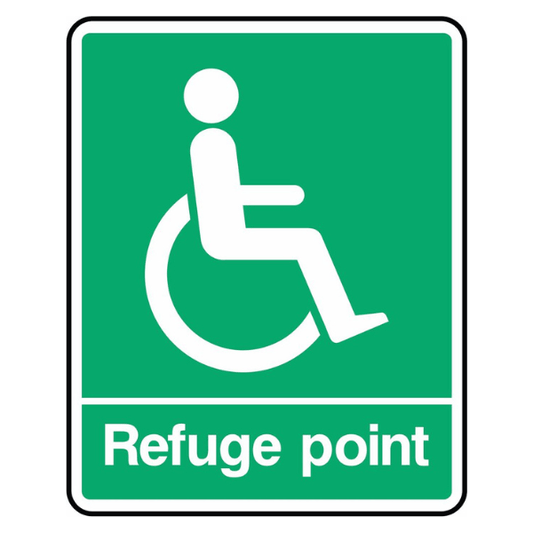 green-refuge-point-sign