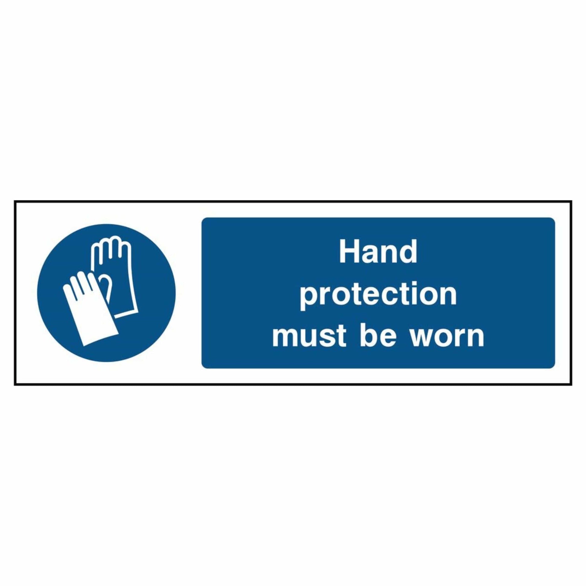 Hand Protection Must Be Worn Sign 