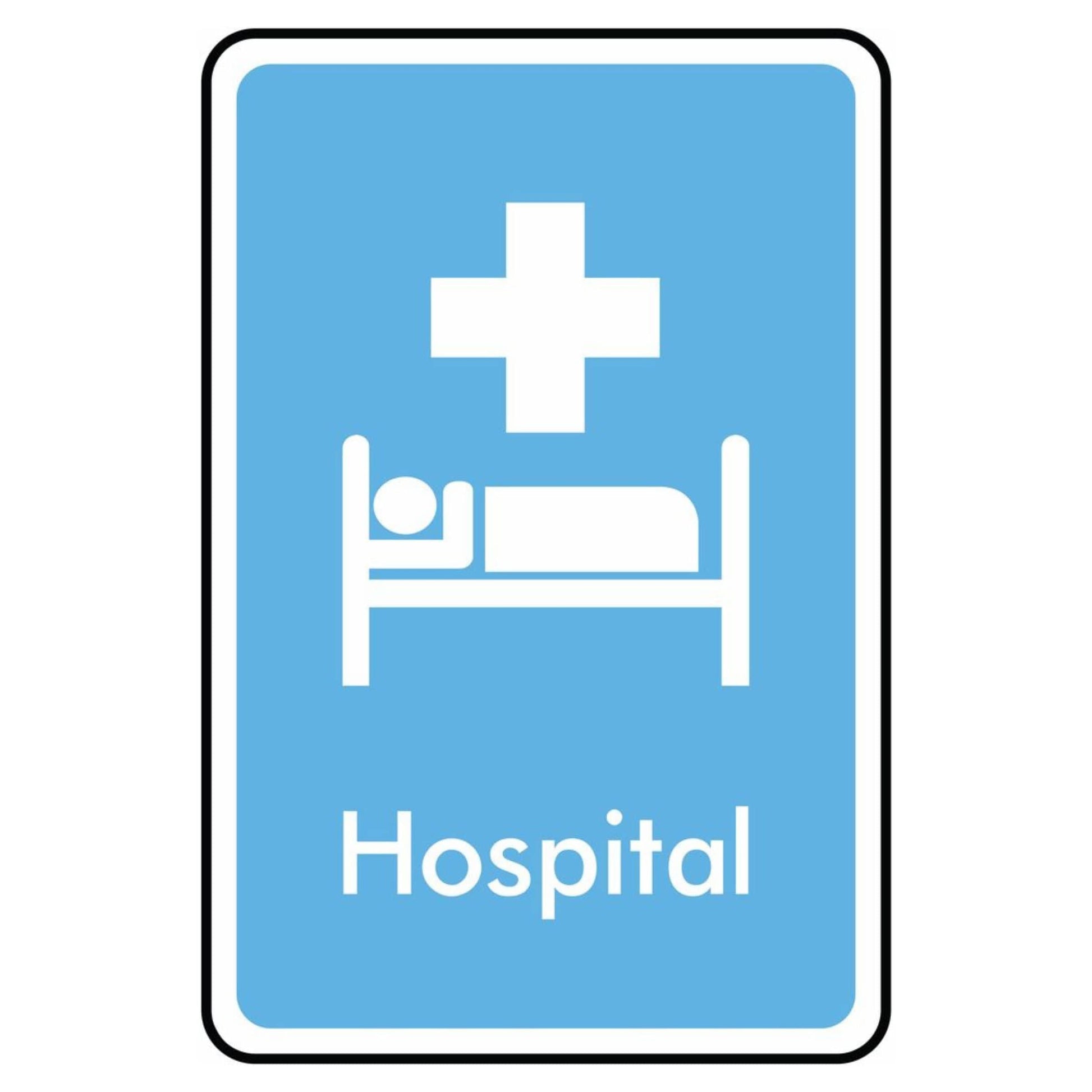 Hospital Symbol Information Sign