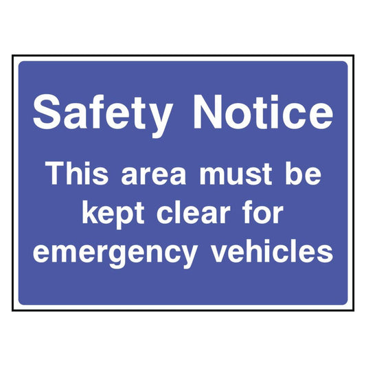 Keep Clear for Emergency Vehicles Sign