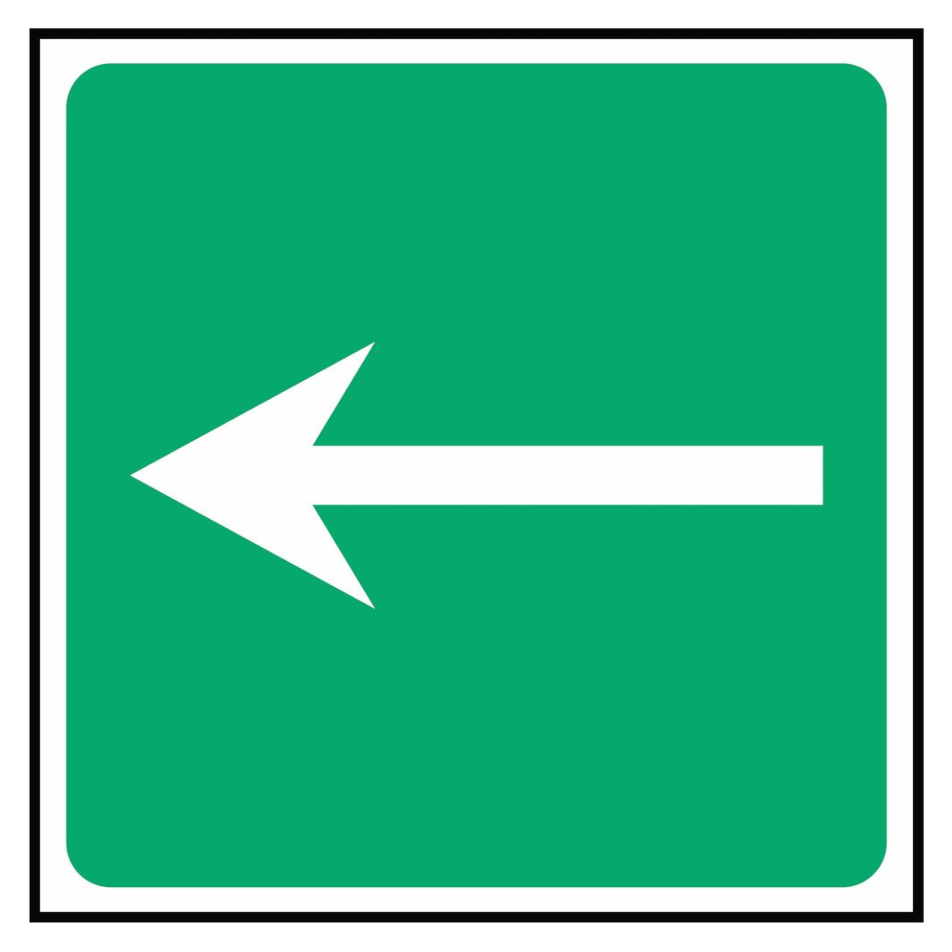 Left Pointing Arrow First Aid sign