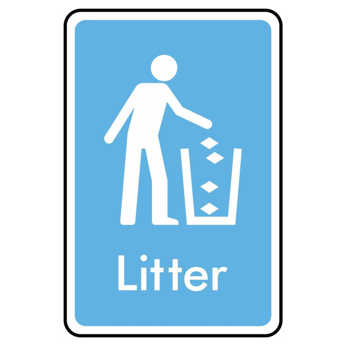 Litter Bin Symbol Information Sign - The Safety Sign Depot