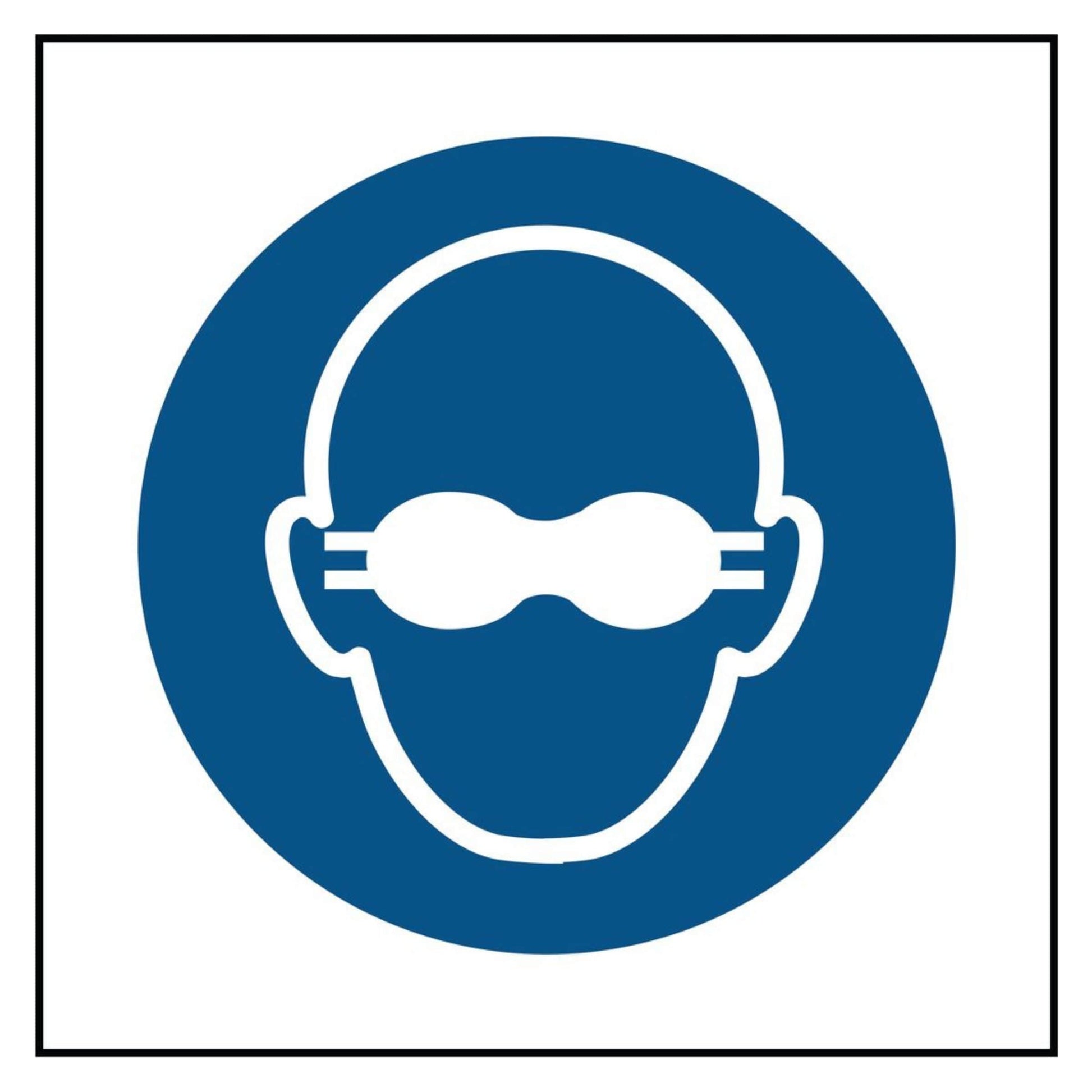 Mandatory Eye Goggles Symbol Sign