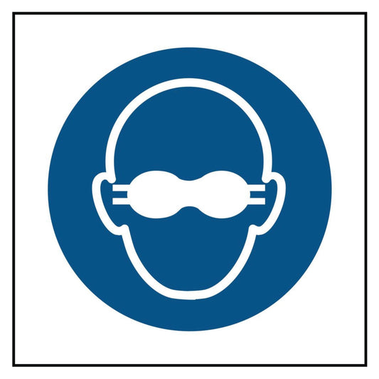 Mandatory Eye Goggles Symbol Sign