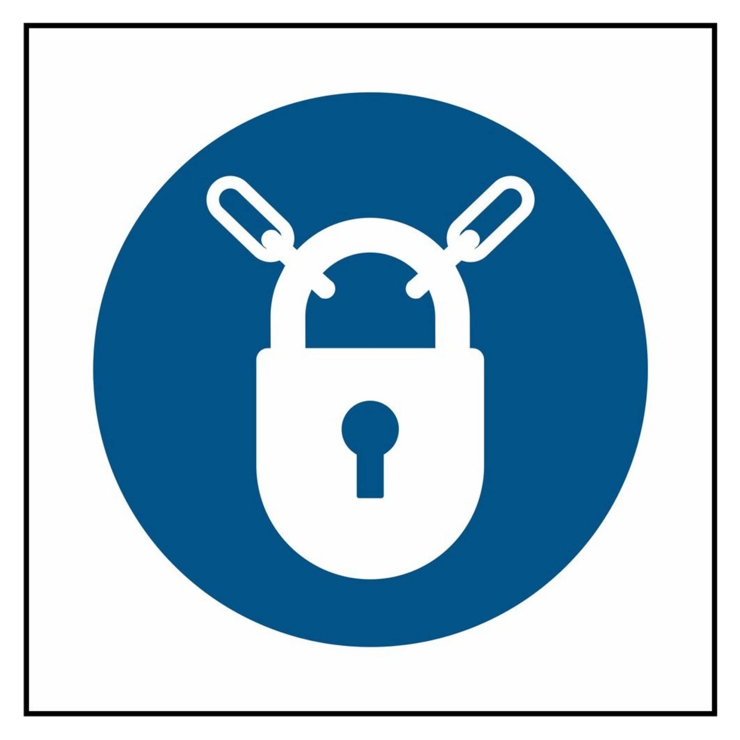 Mandatory Keep Locked Symbol Sign