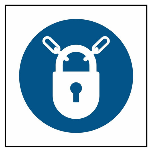 Mandatory Keep Locked Symbol Sign