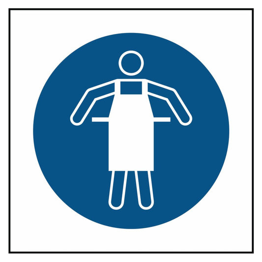 Mandatory Protective Apron Symbol Sign