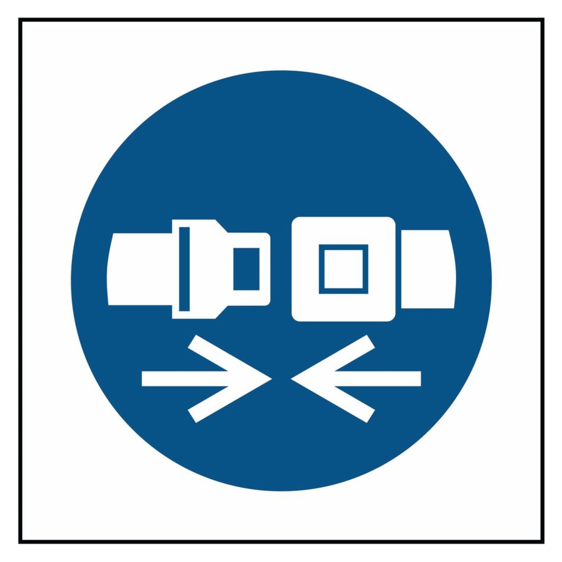 Mandatory Safety Belts Symbol Sign
