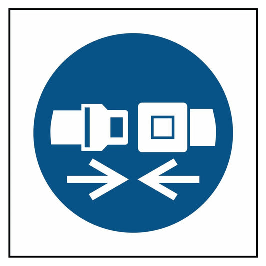 Mandatory Safety Belts Symbol Sign