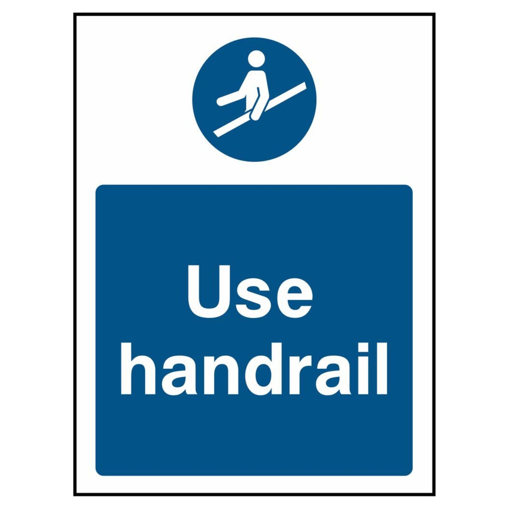 Mandatory Use Handrail Portrait Sign