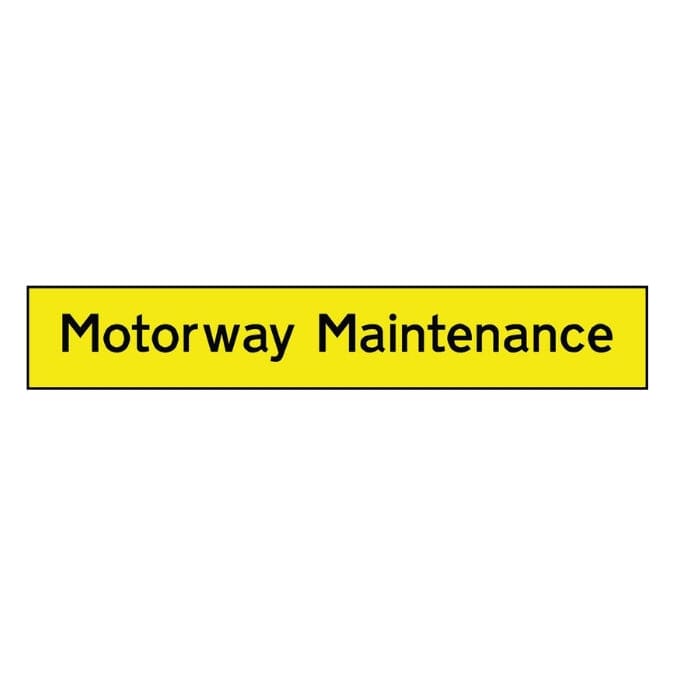 Motorway Maintenance Sign - The Safety Sign Depot