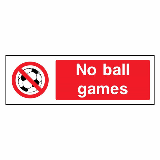 No Ball Games Prohibition Sign